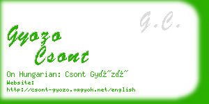 gyozo csont business card